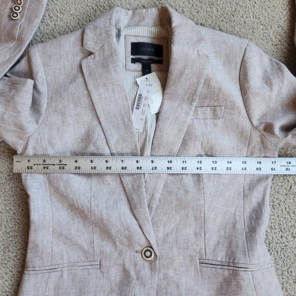 NWT J. Crew Linen Campbell Blazer - Picture 11 of 14
